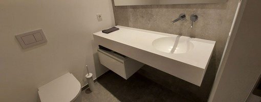 Galeriebild - Waschbecken mit Untertisch weiß 1